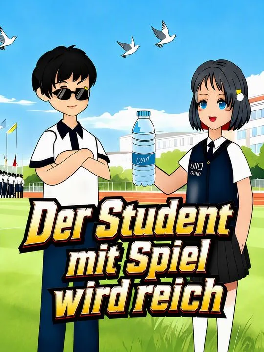 Der Student mit Spiel wird reich