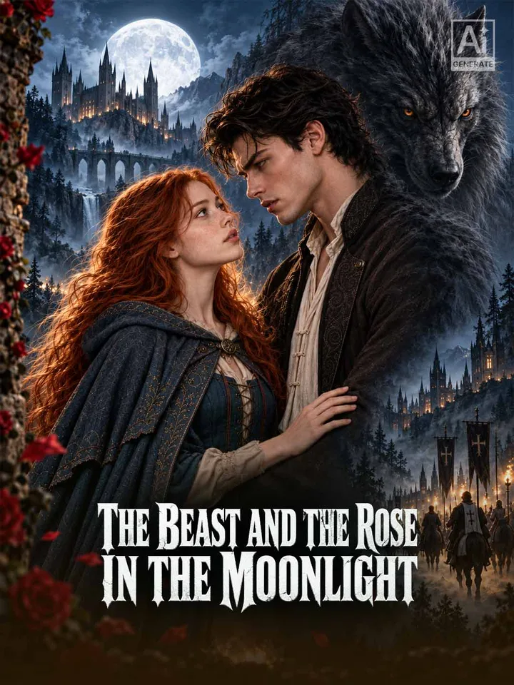 The Beast and the Rose in the Moonlight